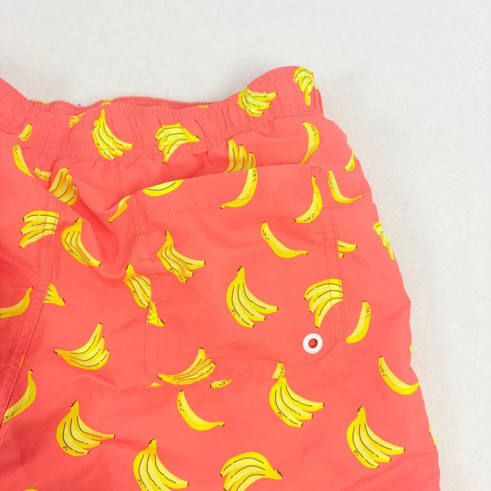 Maamgic Mens Swim Trunks XL Banana Print Mesh Lined Quick Dry Shorts 7